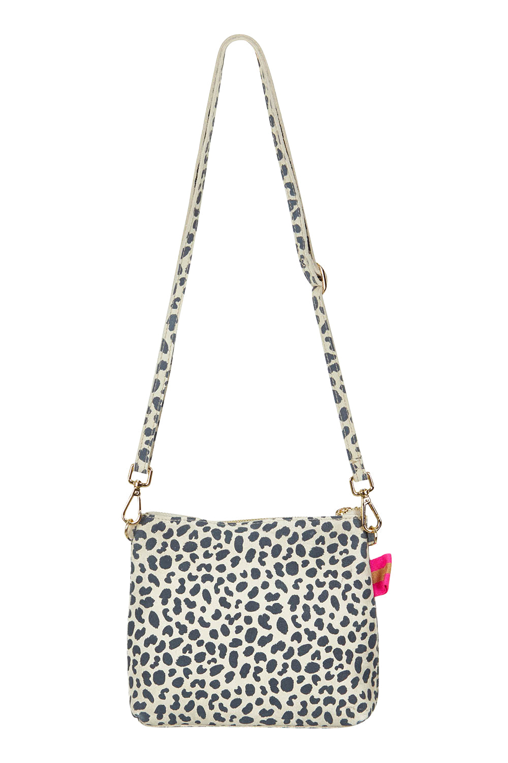 Product shot of the Alexis Leather Crossbody in colour Spotsuede, from the back