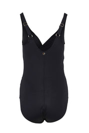 Product shot of the Delacroix One Piece in colour Black (Black), from the back