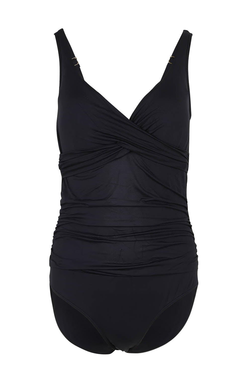 Product shot of the Delacroix One Piece in colour Black (Black), from the front