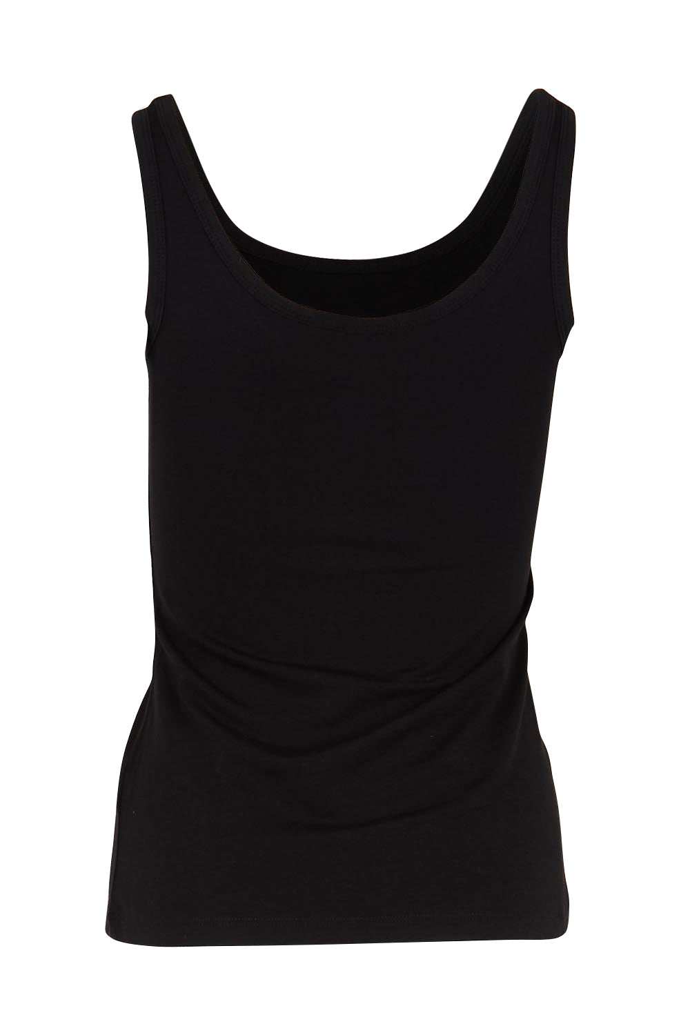 Bamboo Scoop Singlet - Black