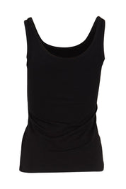 Bamboo Scoop Singlet - Black