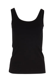 Bamboo Scoop Singlet - Black