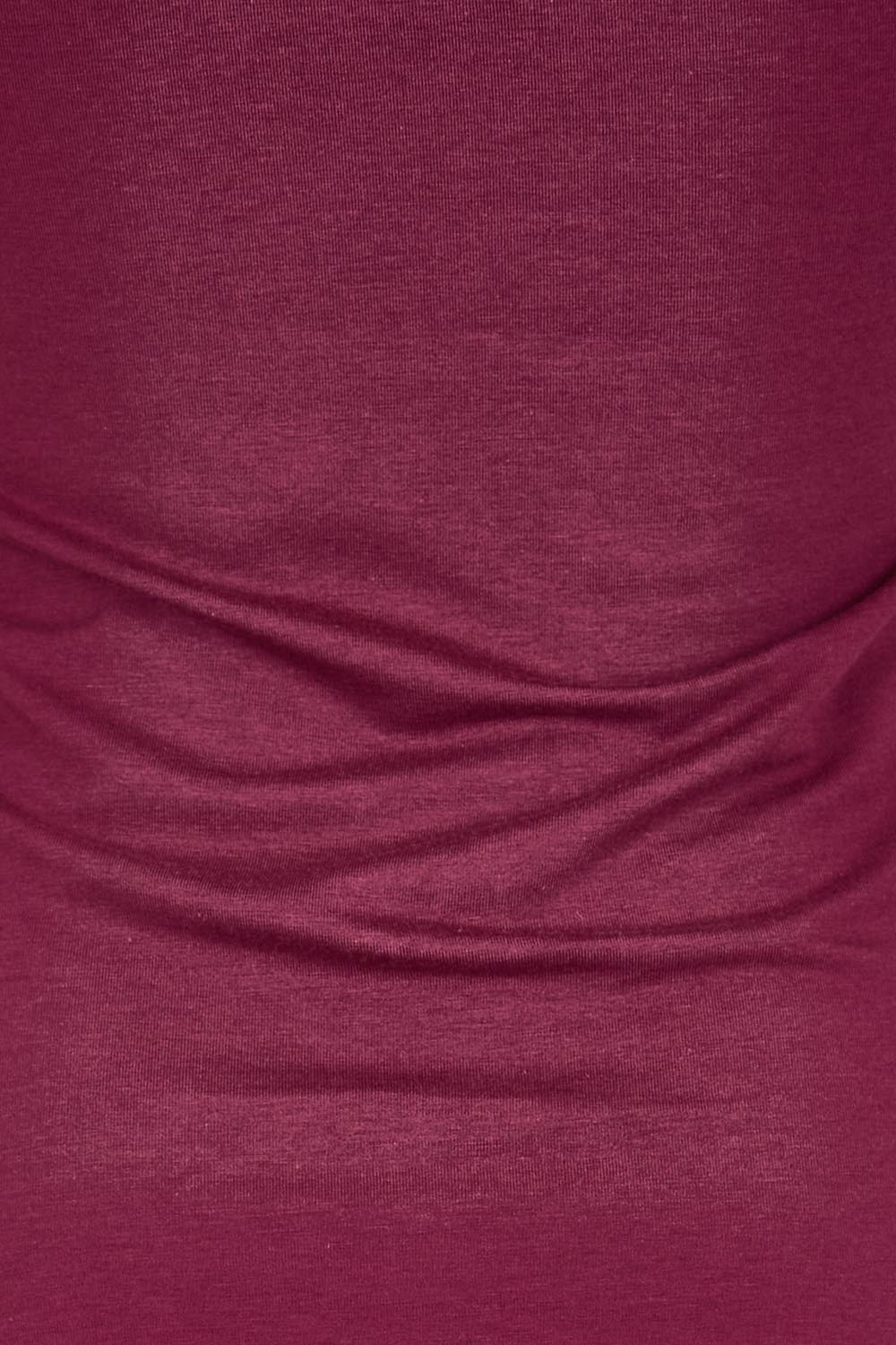 Bamboo Scoop Singlet - Burgundy