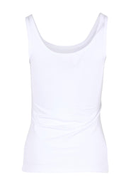 Bamboo Scoop Singlet - White
