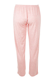 Product shot of the Relax PJ Long Bamboo Pants in colour Rose (Pink), from the back
