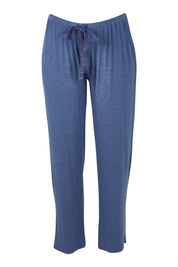 Product shot of the Relax PJ Long Bamboo Pants in colour Twilight (Blue), from the front