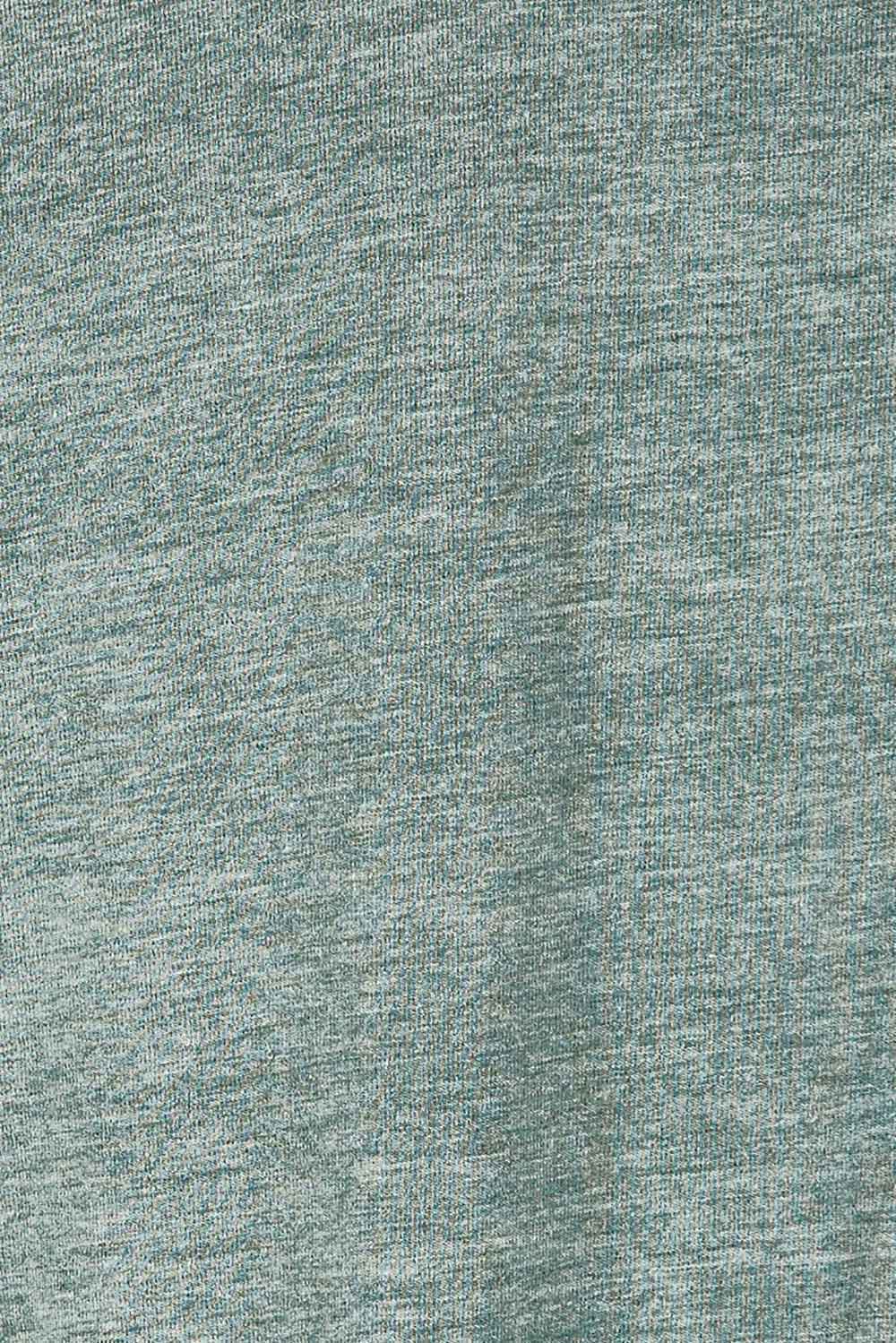 Product shot of the Henley Long Sleeve Bamboo Top in colour Moss (Green), detail