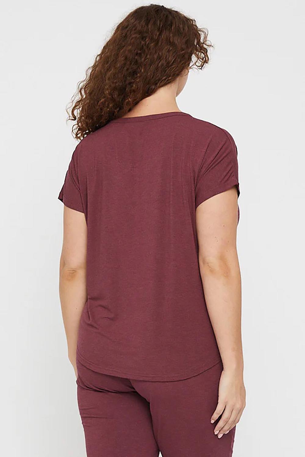 Lounge Bamboo Tee - Burgundy
