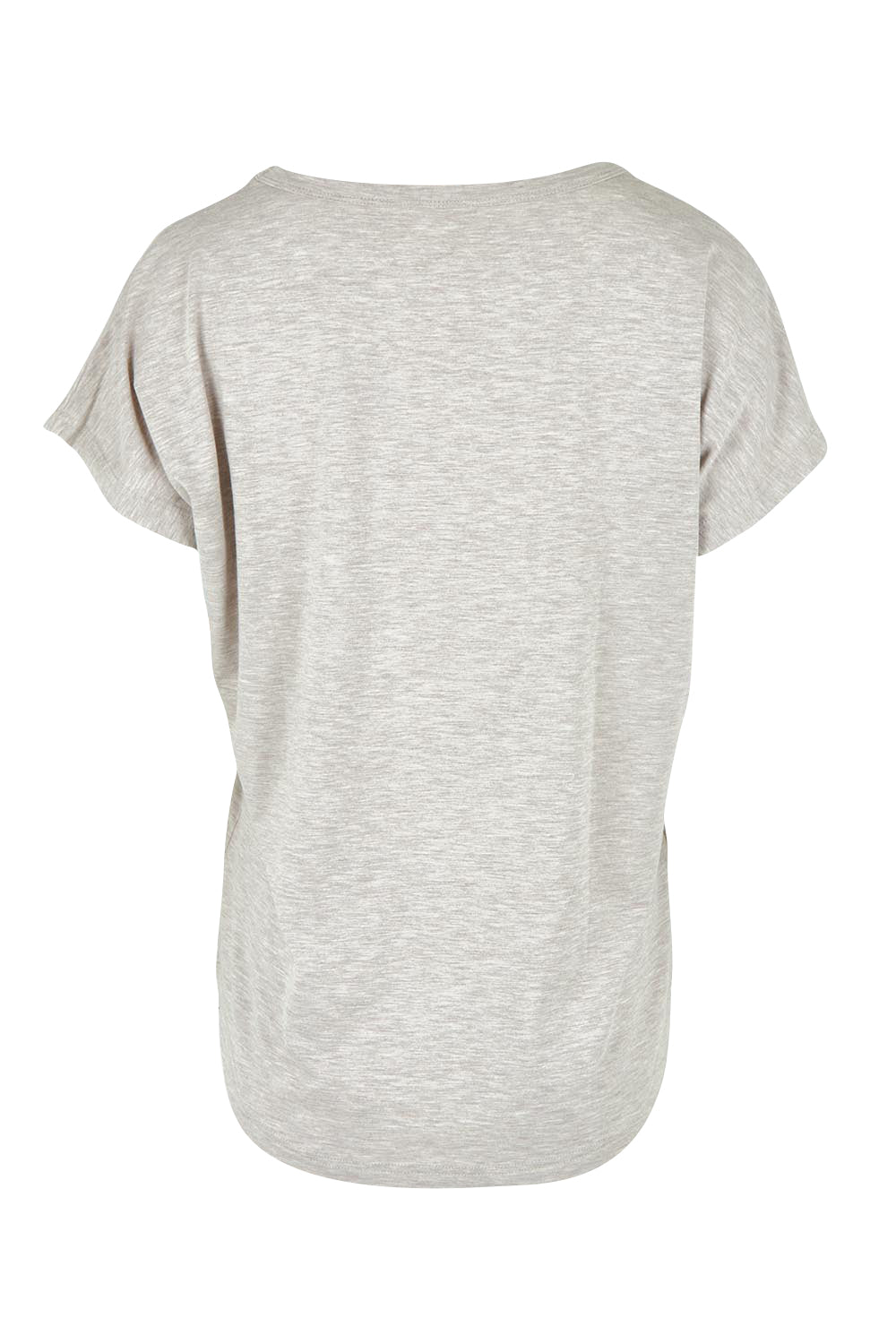 Product shot of the Lounge Bamboo Tee in colour Oatmeal, from the back