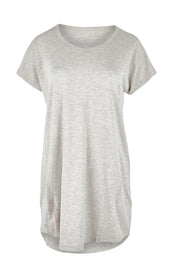 Product shot of the Bamboo Nightie in colour Oatmeal, from the front