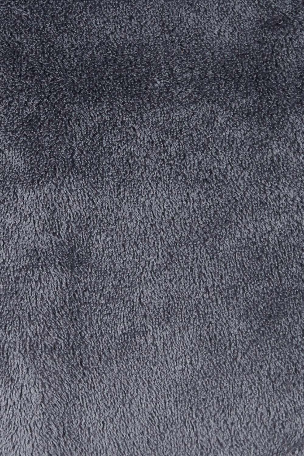 Product shot of the Microplush Bath Robe in colour Charcoal (Grey), detail