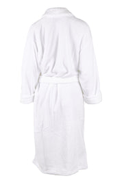 Product shot of the Microplush Bath Robe in colour White (White), from the back