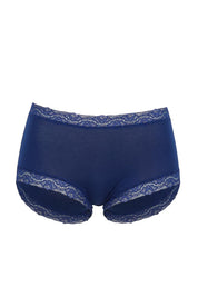 Product shot of the Marais Cotton Full Brief - Darksapphire in colour Darksapphire, from the front