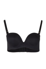 Product shot of the Strapless Bra in colour Black (Black), from the front