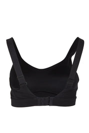 Product shot of the Smooth Power Wirefree Sports Bra in colour Black (Black), from the back