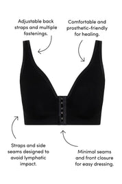 Product shot of the Postin colourSurgery Recovery Bra - Black (Black), detail