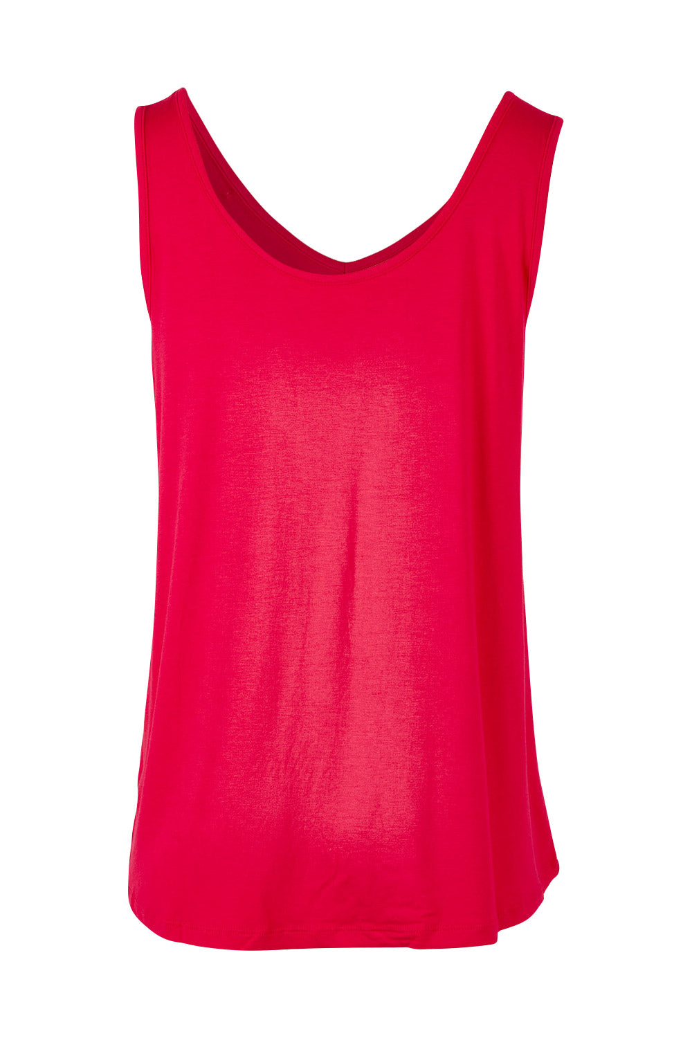 Product shot of the Sirena Reversible Tank in colour Rosered (Red), from the back