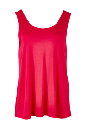 Product shot of the Sirena Reversible Tank in colour Rosered (Red), from the front