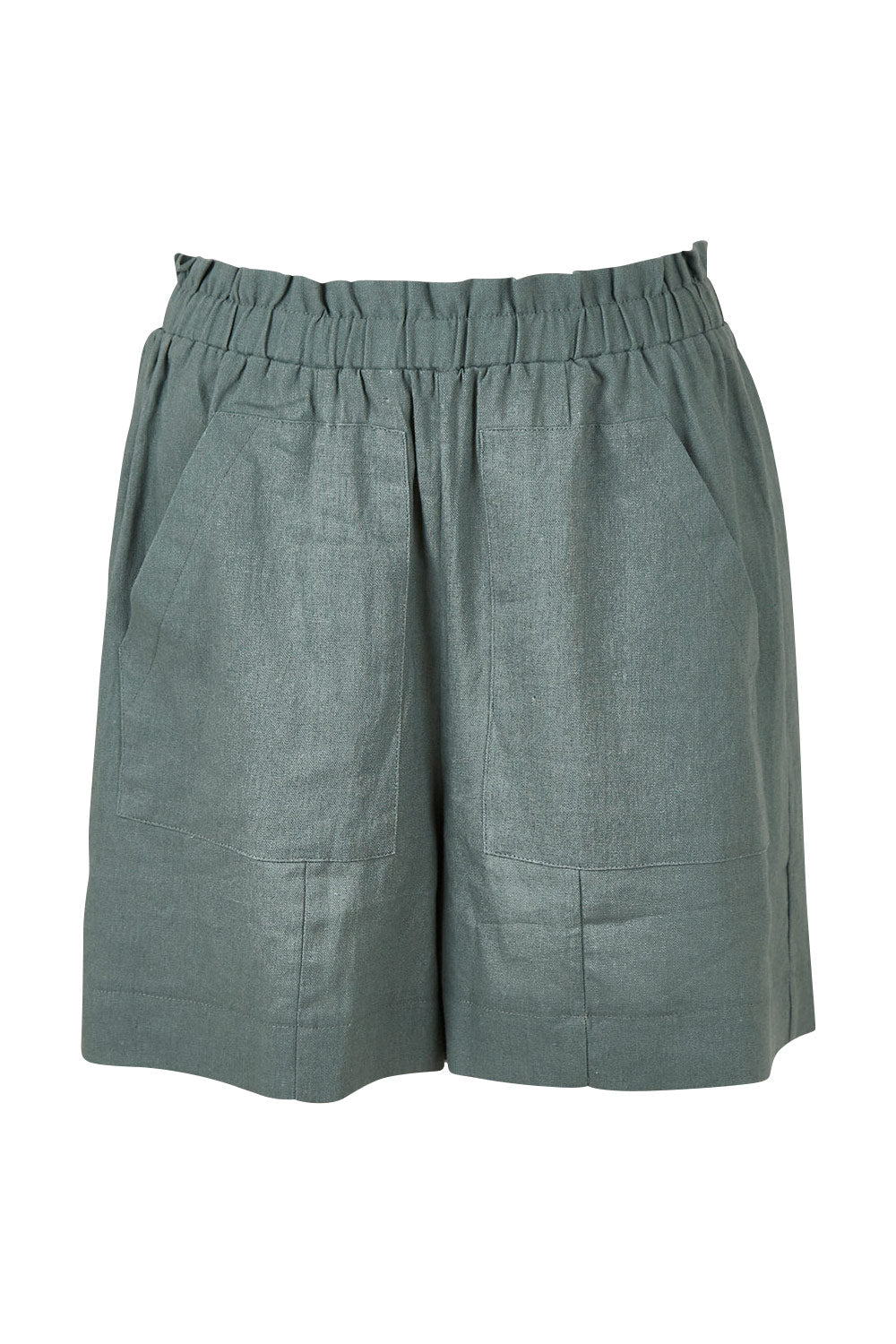Product shot of the Baker Short in colour Deepgrn (Green), from the front