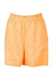 Product shot of the Baker Short in colour Mango, from the front