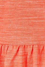 Product shot of the Frill Dress in colour Clay, detail