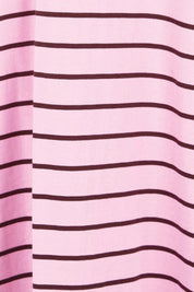 Product shot of the Zena T-Shirt Dress – Pinkchoc in colour Pinkchoc, showing detail