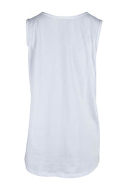 Product shot of the Josie Tank in colour White (White), from the back