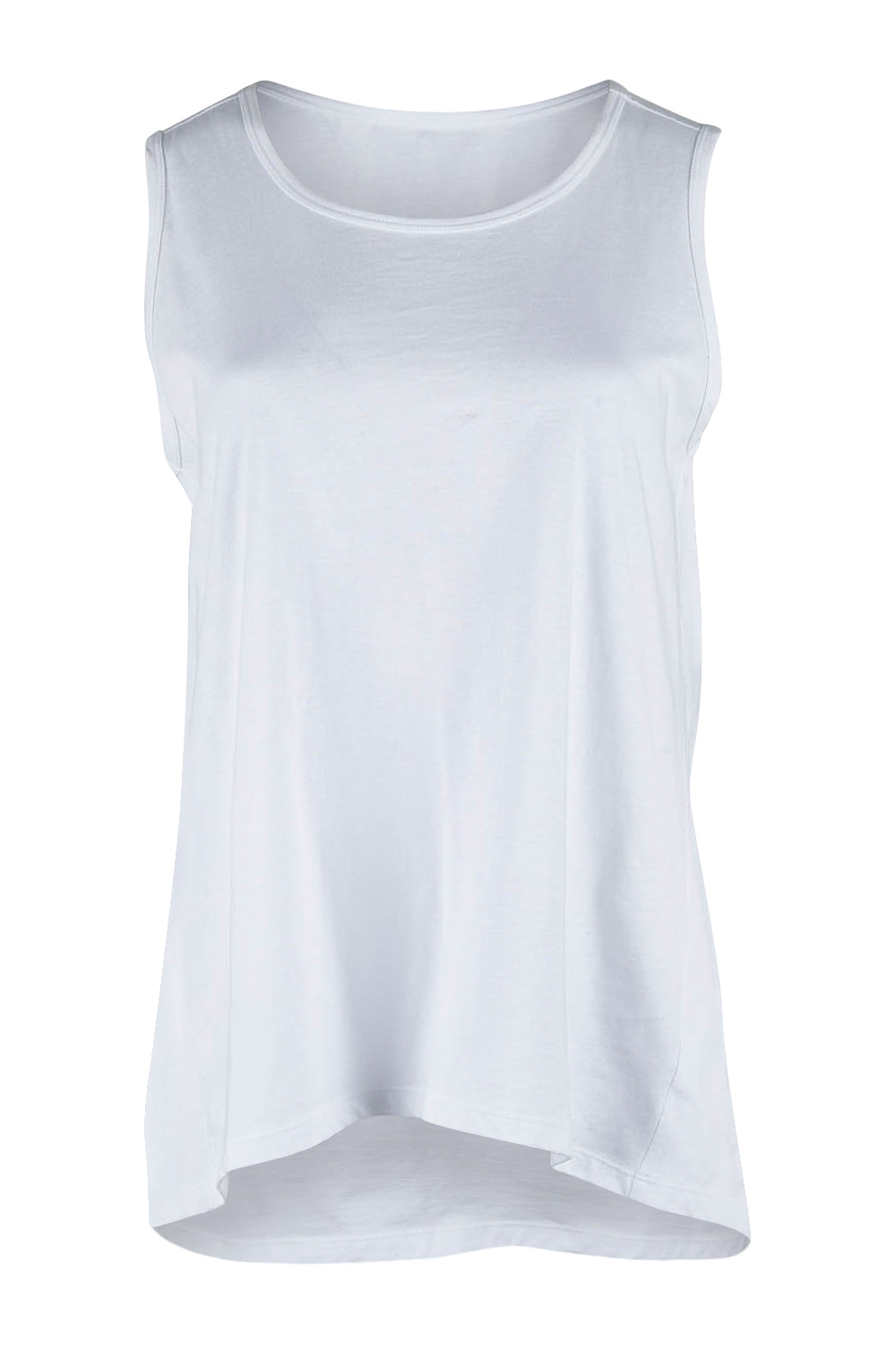 Product shot of the Josie Tank in colour White (White), from the front