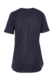 Product shot of the Luella Australian Cotton Tee in colour Coal (Black), from the back