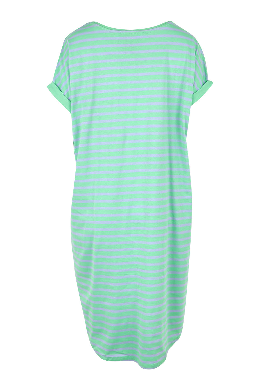 Product shot of the Maxine Australian Cotton Tin colourShirt Dress - Grnteastr (Green), from the back