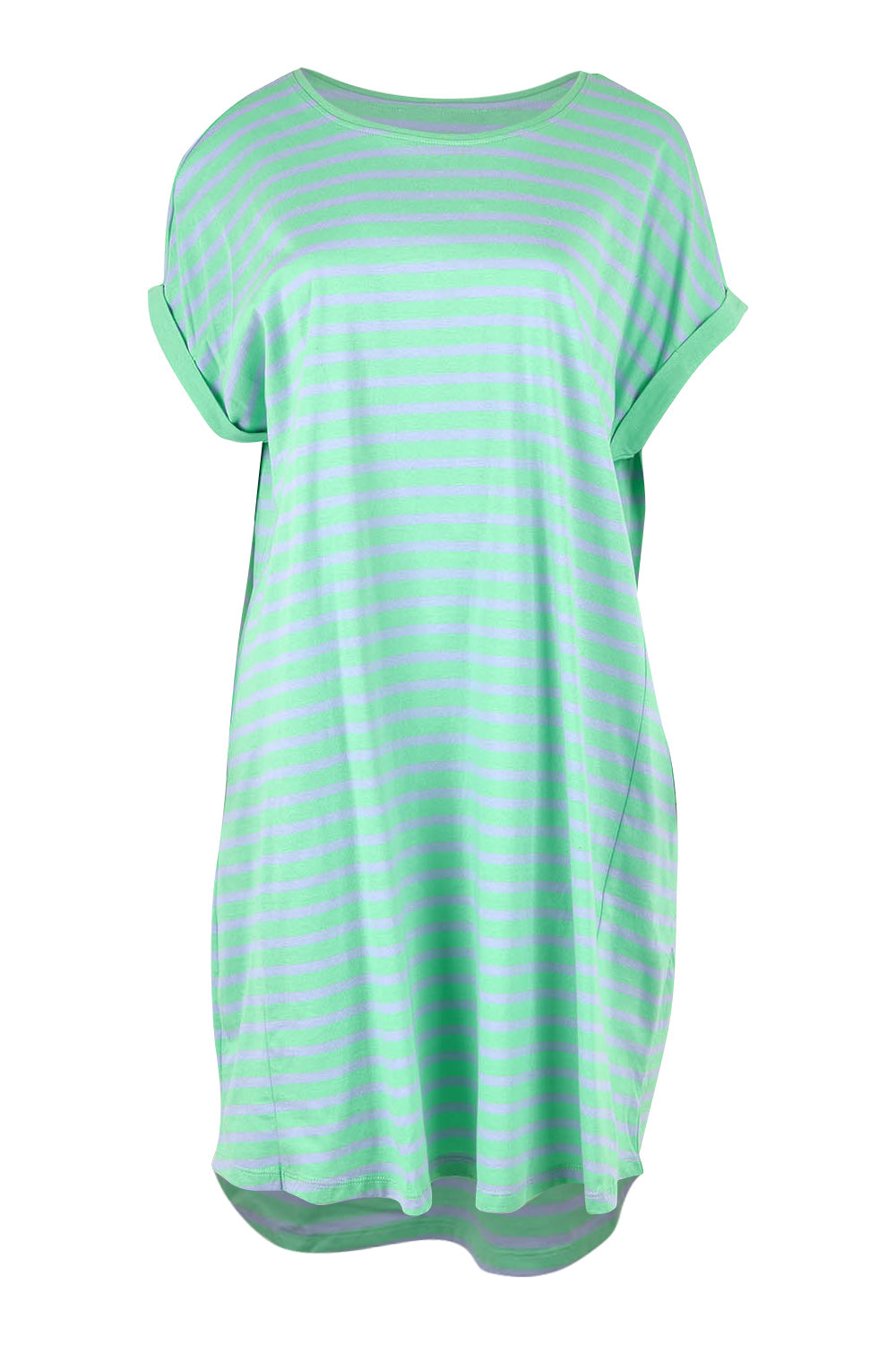 Product shot of the Maxine Australian Cotton Tin colourShirt Dress - Grnteastr (Green), from the front