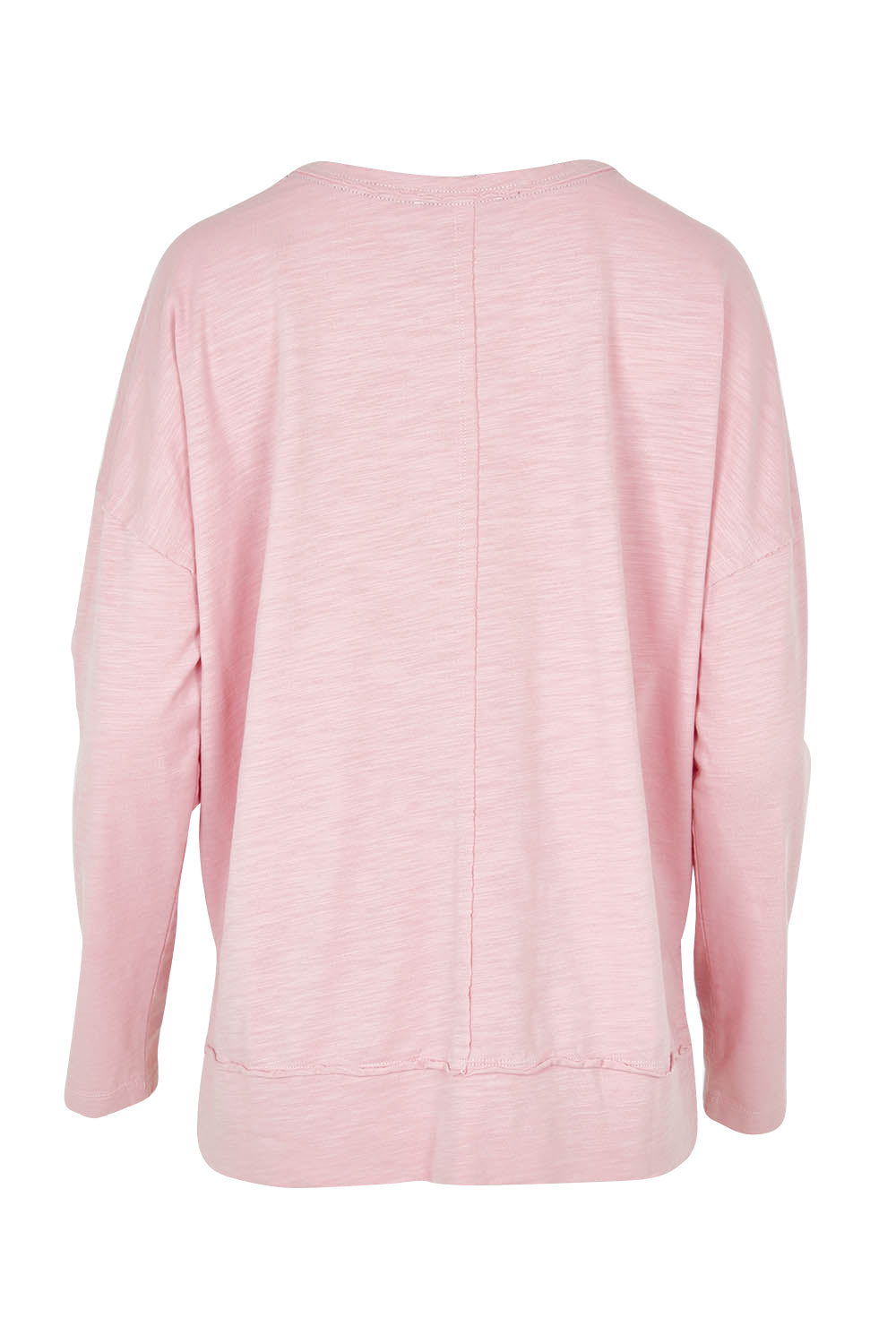 Product shot of the Roxette Cotton Tee in colour Pink (Pink), from the back