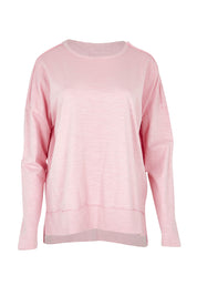Product shot of the Roxette Cotton Tee in colour Pink (Pink), from the front