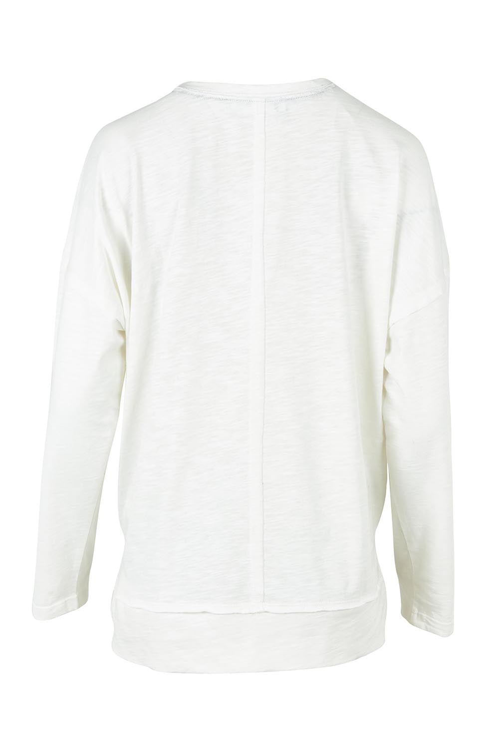 Product shot of the Roxette Cotton Tee in colour White (White), from the back