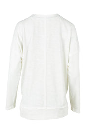 Product shot of the Roxette Cotton Tee in colour White (White), from the back