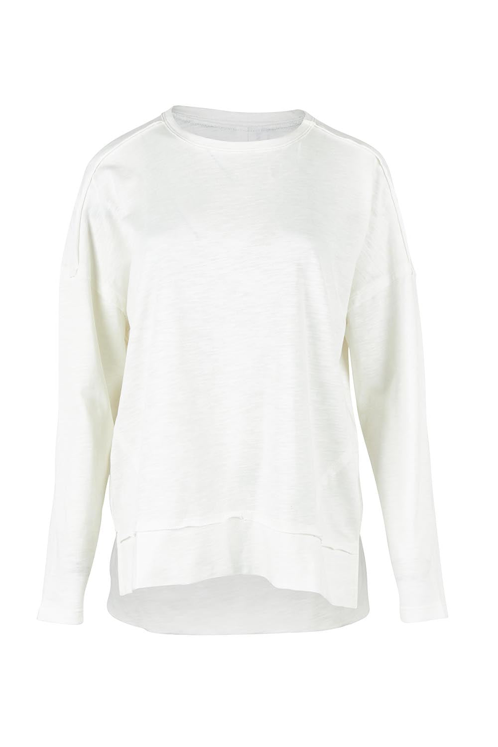 Product shot of the Roxette Cotton Tee in colour White (White), from the front