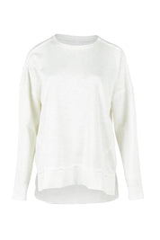 Product shot of the Roxette Cotton Tee in colour White (White), from the front