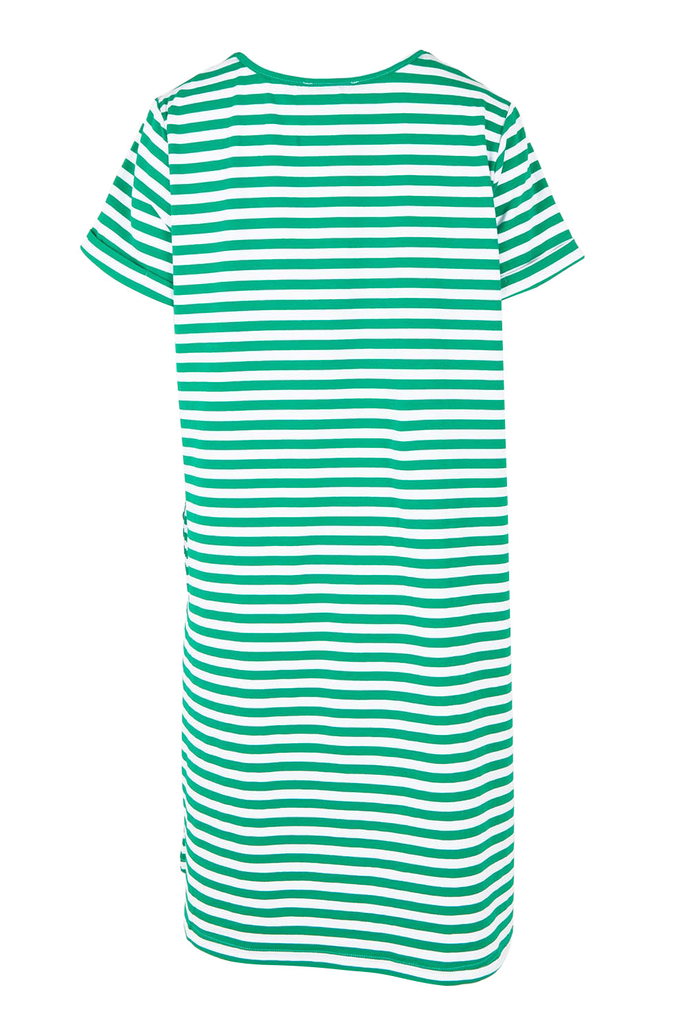 Product shot of the Rue Cotton Dress in colour Green (Green), from the back