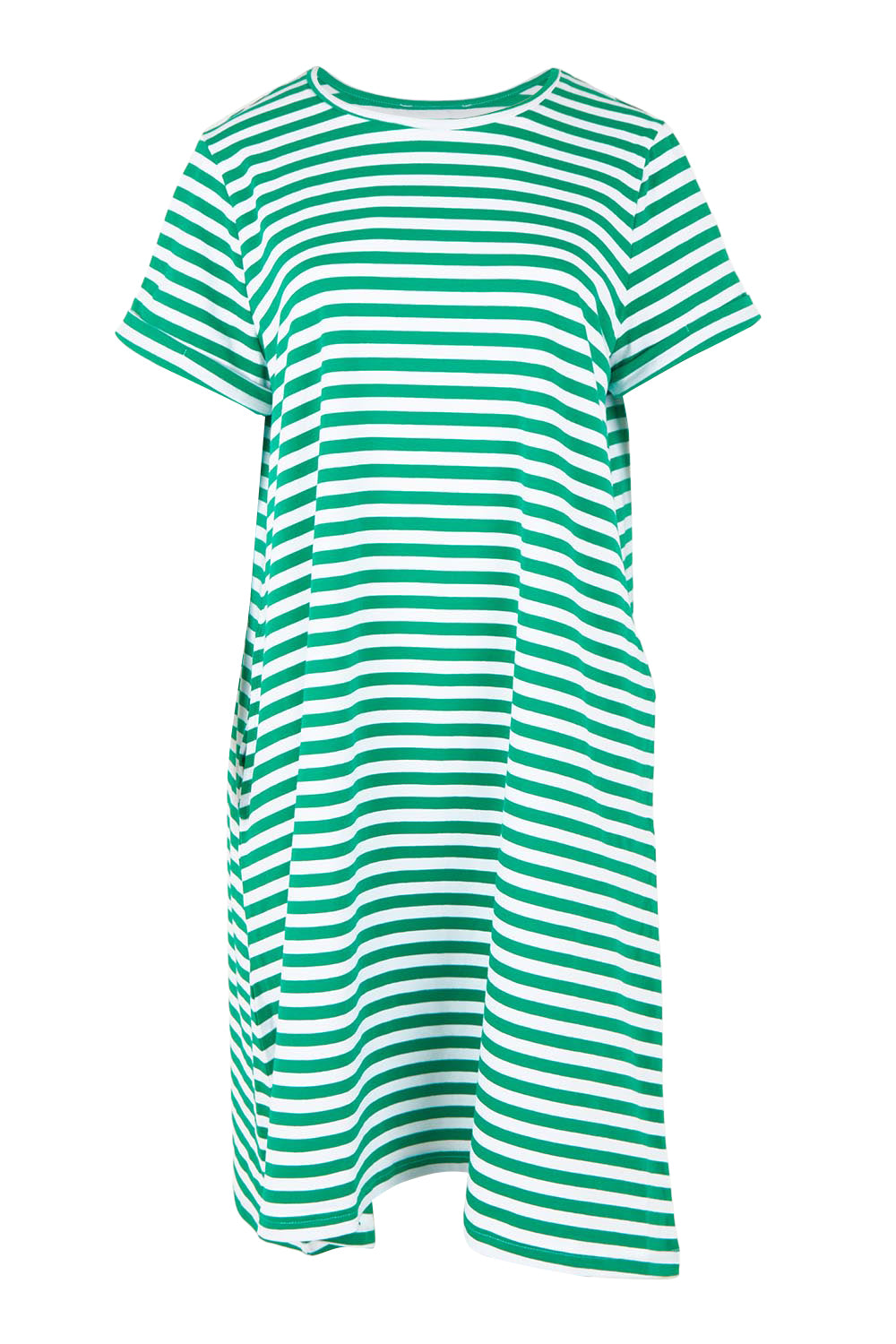 Product shot of the Rue Cotton Dress in colour Green (Green), from the front
