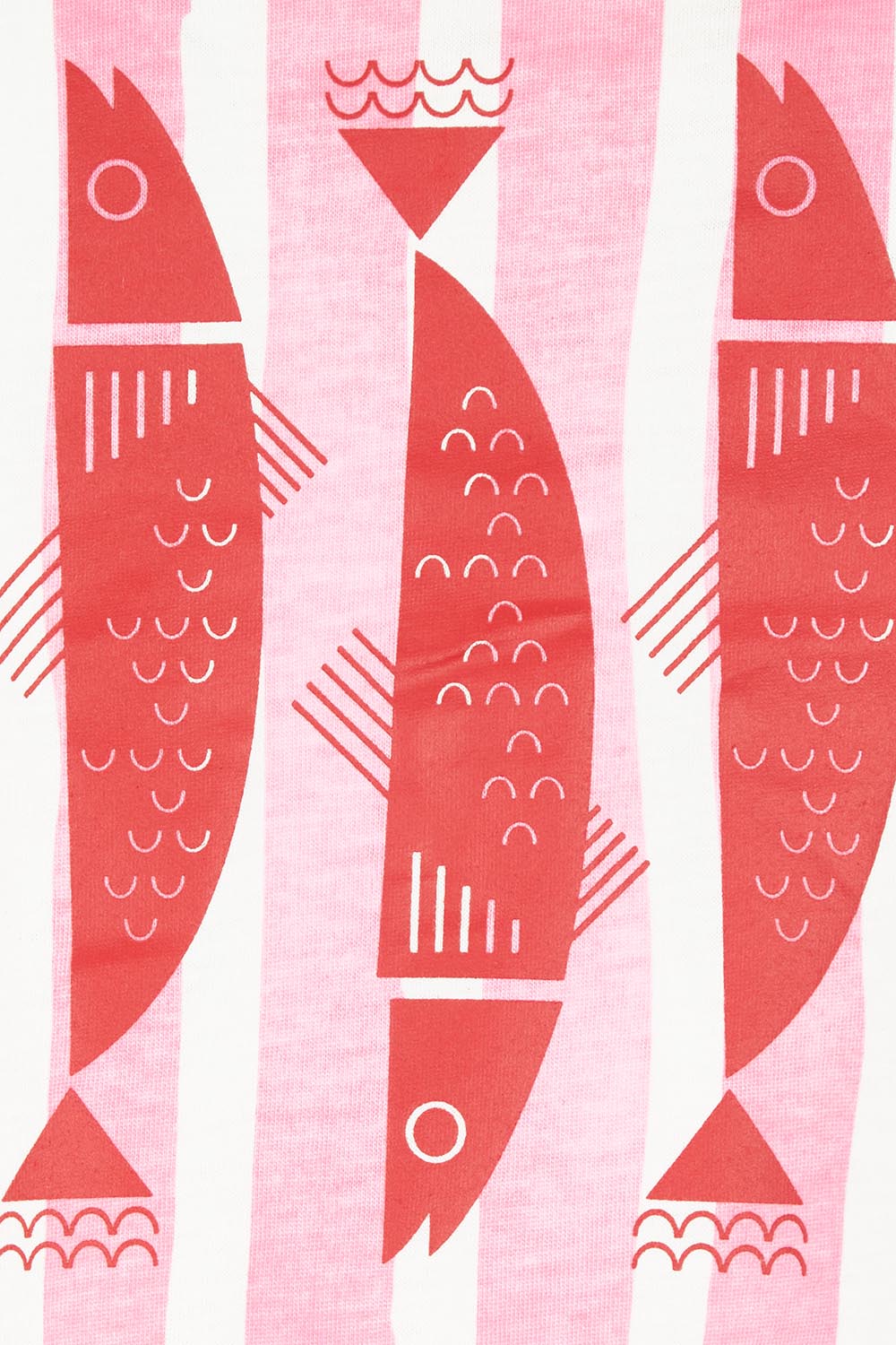 Product shot of the Ellia Cotton Crew Tee in colour Sardinia (White), detail