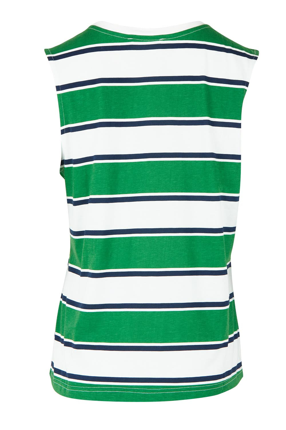 Product shot of the Jordyn Cotton Tank in colour Green (Green), from the back