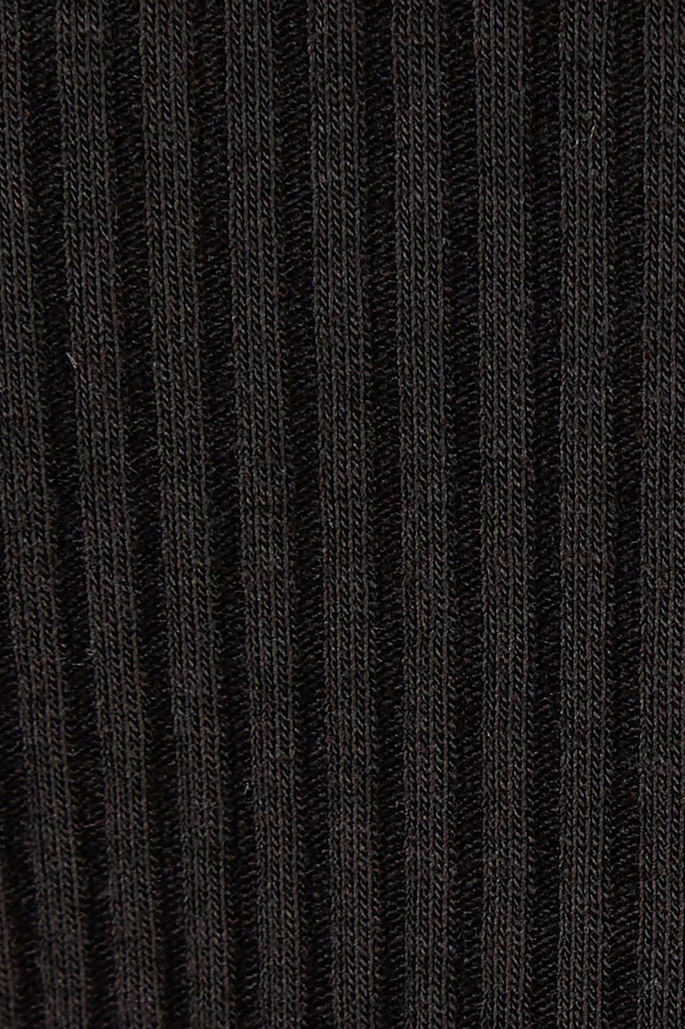 Product shot of the Stacey Rib Tee in colour Black (Black), detail