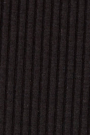 Product shot of the Rosa 3/4 Rib Top in colour Black (Black), detail