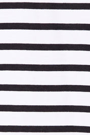 Product shot of the Leighton Tee in colour Whiteblk (Black), detail