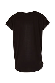Product shot of the Tyra Top in colour Black (Black), from the back