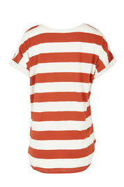 Product shot of the Hailey Short Sleeve Tee in colour Terracotta, from the back