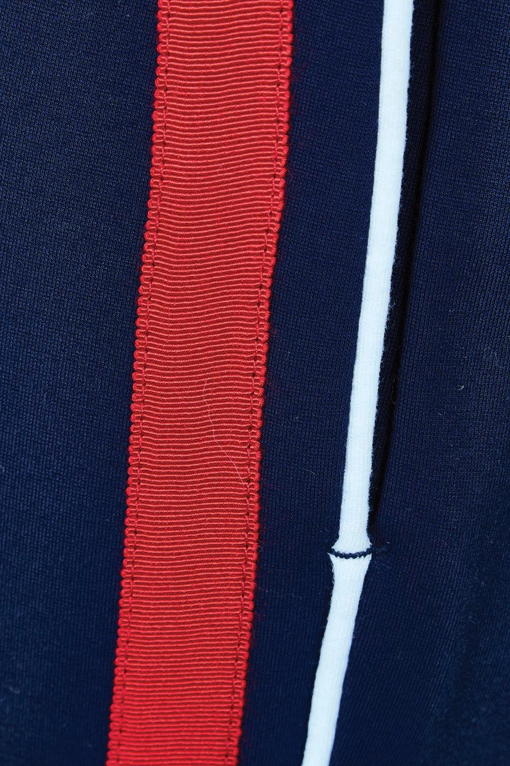 Product shot of the Tre's Bien Ponte Jogger in colour Navy (Blue), detail