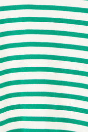 Product shot of the Elise V Neck Cotton Rib Dress in colour Green (Green), detail