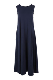 Preloved Sabrina Cotton Maxi Dress - Navy