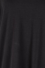 Product shot of the Clara Tee in colour Black (Black), detail